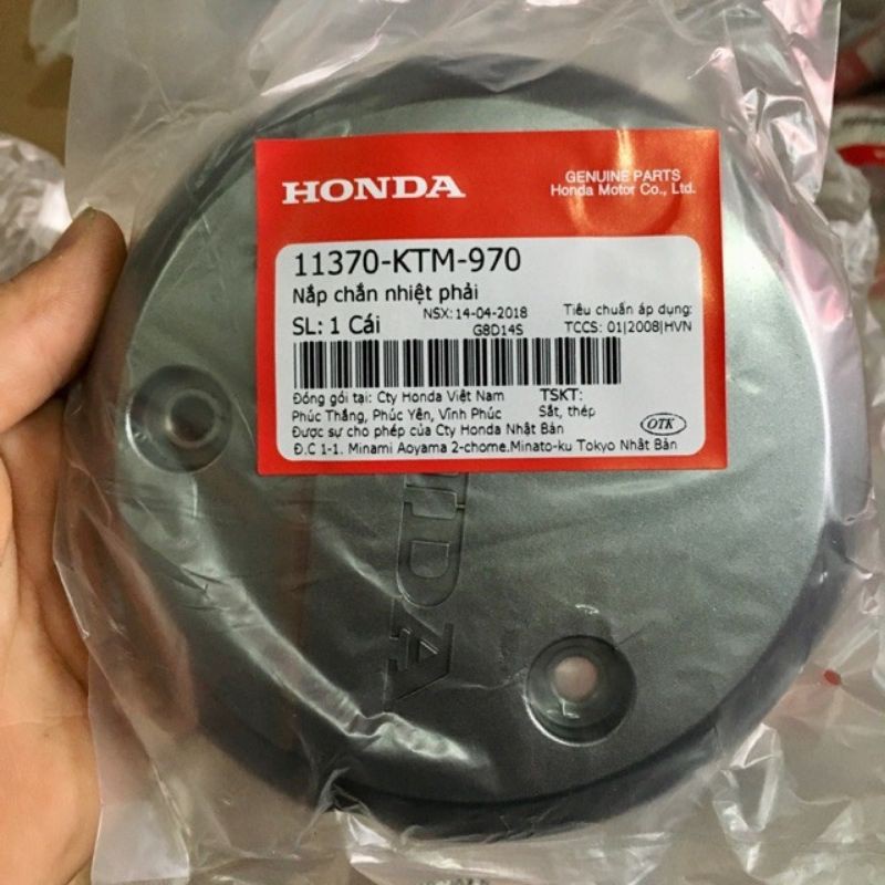 Nắp chắn nhiệt phải Wave S 100 zin honda ( màu xám) - chính hãng honda (-10%)