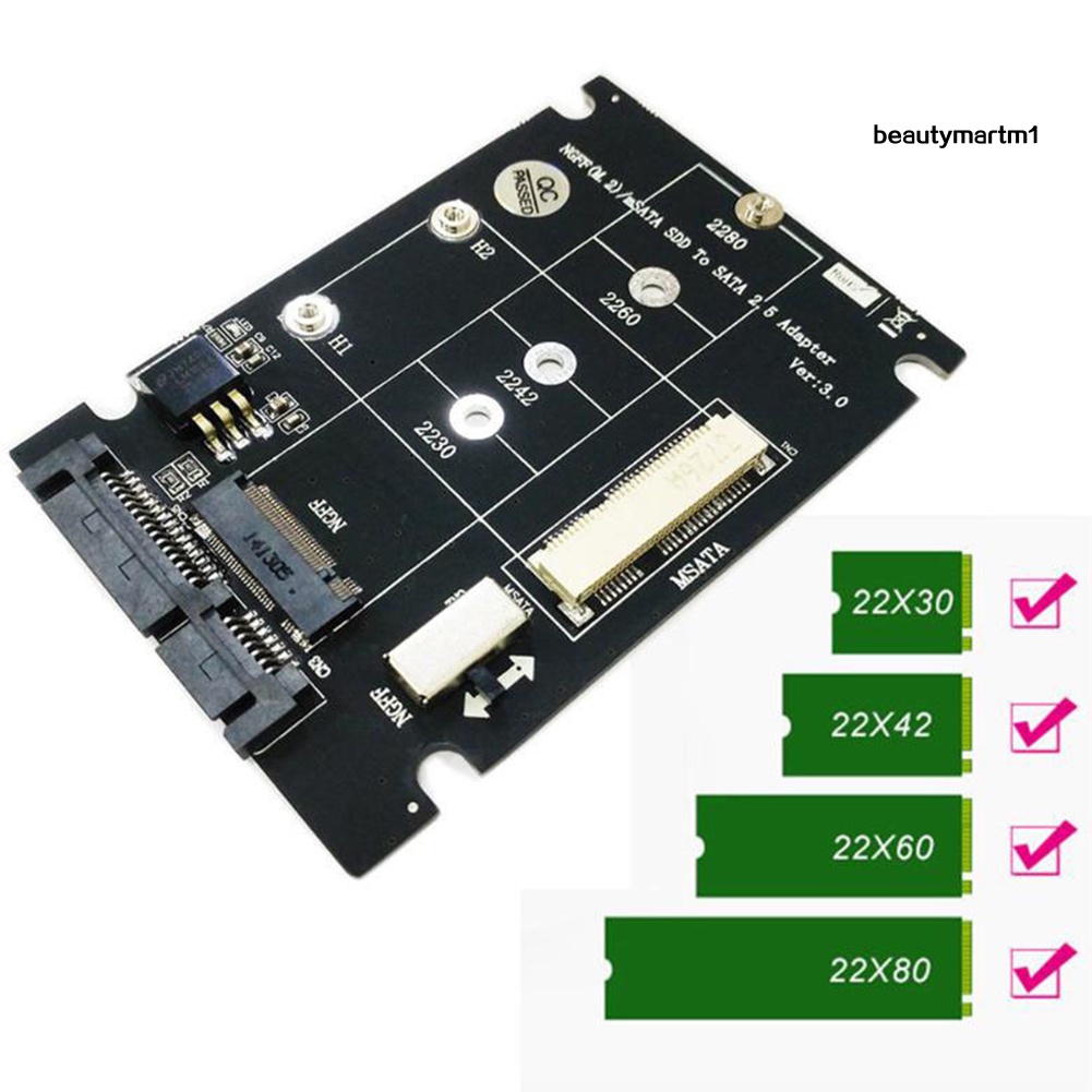 Bộ Chuyển Đổi Tốc Độ 65gbps Msata M.2 B-Key Ngff 2 Trong 1 Ssd Sang Sata 3 | BigBuy360 - bigbuy360.vn