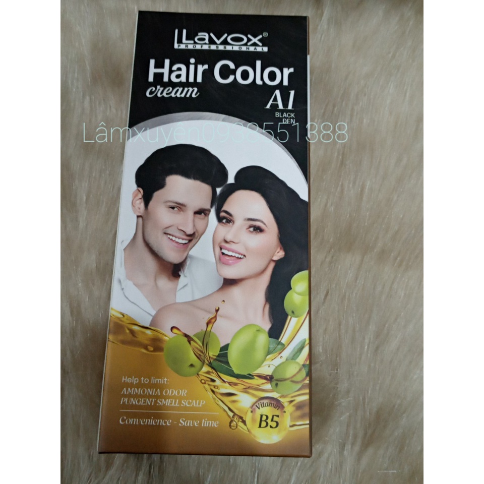 Thuốc nhuộm tóc phủ bạc LAVOX ,phủ bạc hoàn toàn 100% đều màu suôn mềm bóng tóc