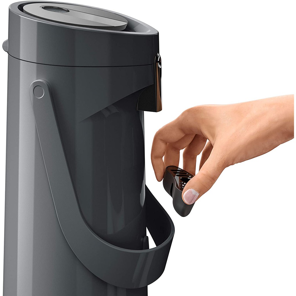 Bình giữ nhiệt Emsa Ponza 515070 1,9L Trắng/Đỏ/Đen