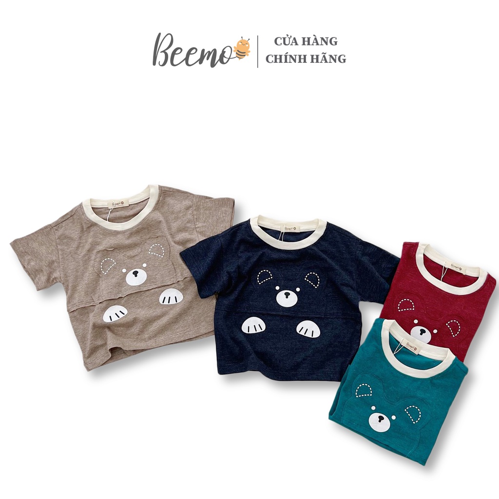 Bộ quần áo đáp gấu 4 màu cho bé Beemo, chất liệu cotton mềm mịn, họa tiết xinh xắn B120
