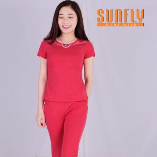 Bộ cotton mặc nhà Sunfly