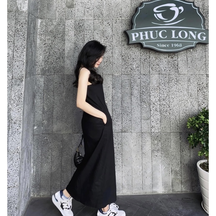 SHU SHI - Đầm 2 Dây Xuông Linen Basic ( ảnh chính chủ của shop ) | BigBuy360 - bigbuy360.vn