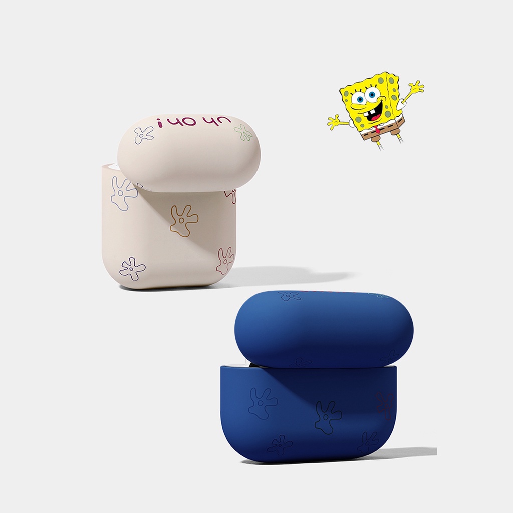 Vỏ Bảo Vệ Hộp Sạc Tai Nghe compatible AirPods Pro compatible AirPods3 3rd Generation Hình Spongebob SquarePants Bằng TPU