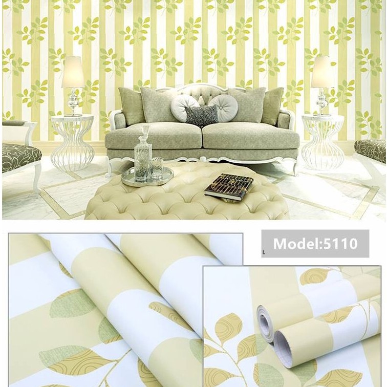 10M GIẤY DÁN TƯỜNG CÀNH LÁ (dài 10m x rộng 45cm / cuộn) 5110, decal sẵn keo trang trí. | BigBuy360 - bigbuy360.vn