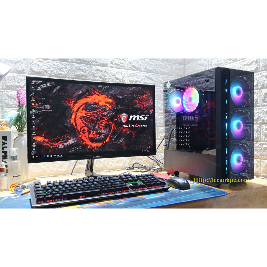 Bộ máy tính Cấu hình I5-3570 chơi PUBG , LOL, Fo4,...Màn hình 24inch full viền