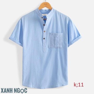 Áo đũi nam cộc tay- Áo cổ tàu nam tay ngắn  ྇