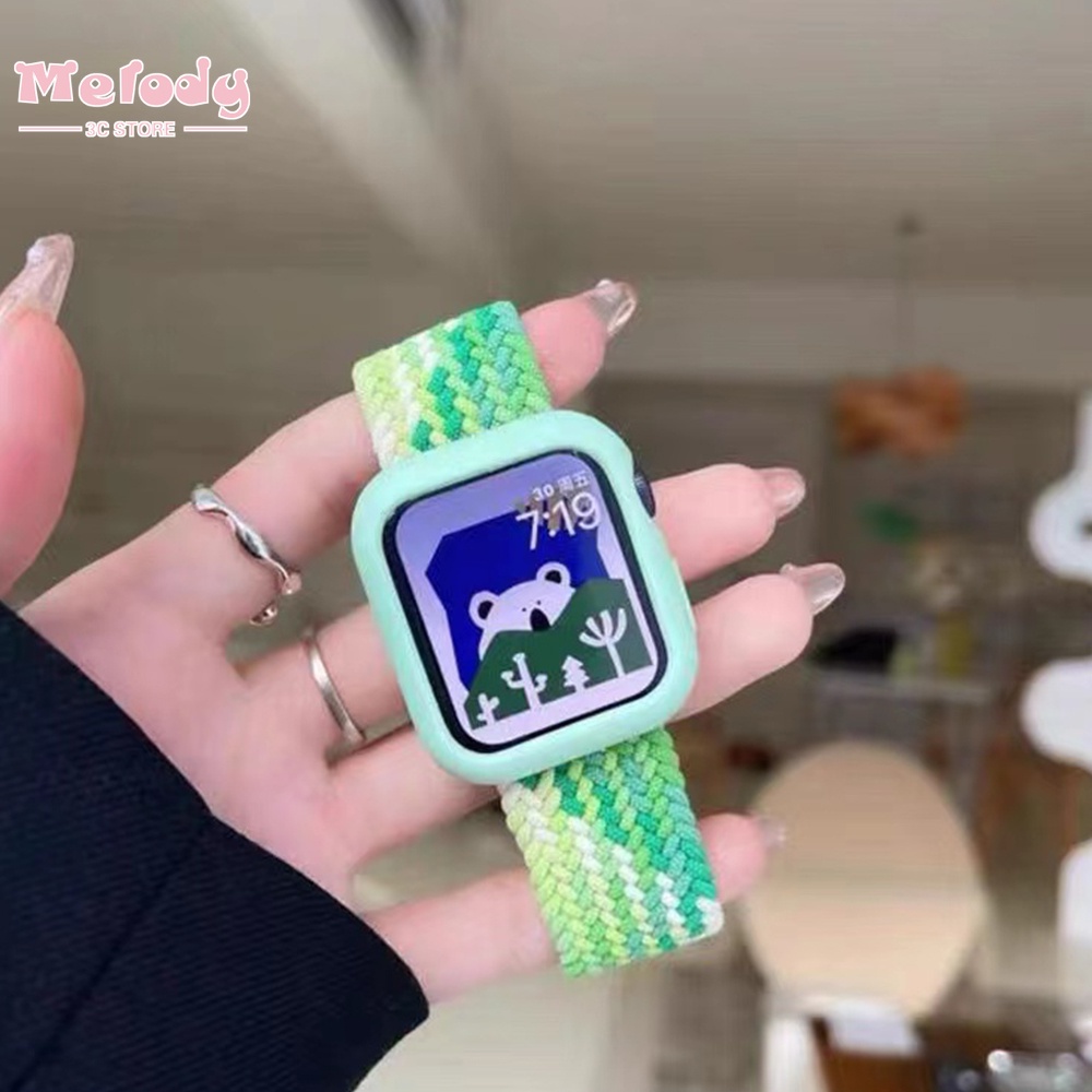 Bộ Dây Nylon Thay Thế Cho Đồng Hồ Thông Minh Apple Watch Series 7/6/SE/5/4/3/2/1 iwatch 45/44/42/41/40/38mm