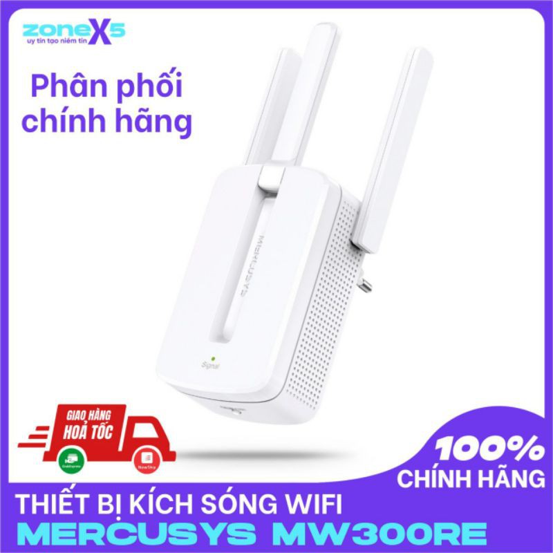 [Bản Chính Hãng]Kích sóng wifi 3 râu MERCUSYS MW300RE | BigBuy360 - bigbuy360.vn