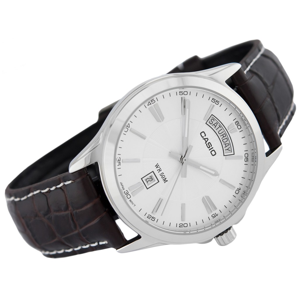Đồng hồ nam dây da Casio Standard chính hãng Anh Khuê MTP-1381L-7AVDF (39mm)