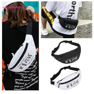 Túi đeo chéo trước ngực unisex vải bố có dây kéo