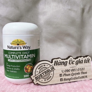 Vitamin Tổng Hợp [Úc] Nature’s Way Complete Daily Multivitamin - 200 Viên