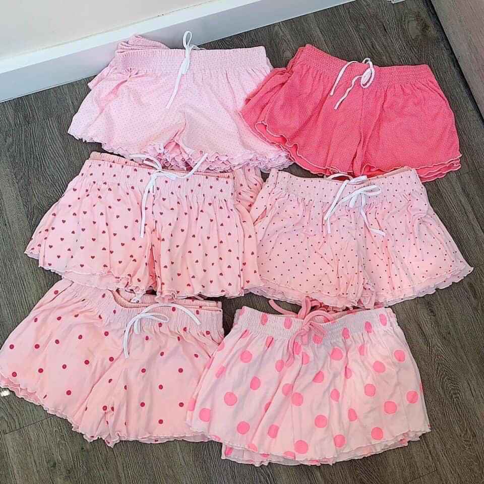 Combo 6 quần đùi ngủ in hình chấm bi con vật ngộ nghĩnh HARI1121