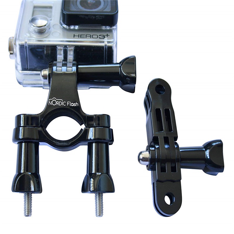 GOPRO Giá Kẹp Gắn Yên Xe Đạp Bằng Kim Loại Với Ốc Vít Kim Loại 3 Chiều Tùy Chỉnh Cho Go Pro Sports Camera