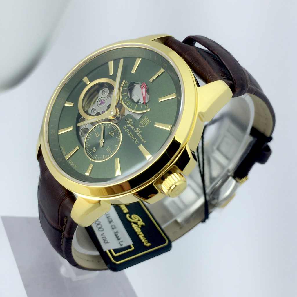 Đồng hồ nam OLYM PIANUS chính hãng OP9908-88.1AGK-GL, dây da