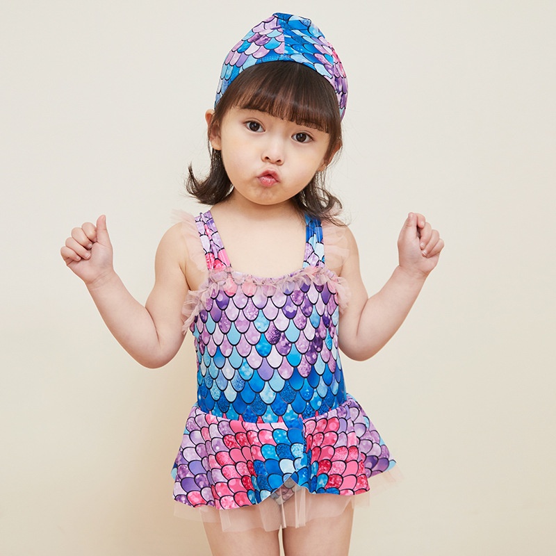 Bộ Đồ Bơi Một Mảnh Hình Nàng Tiên Cá Dễ Thương Cho Bé 1-9 Tuổi