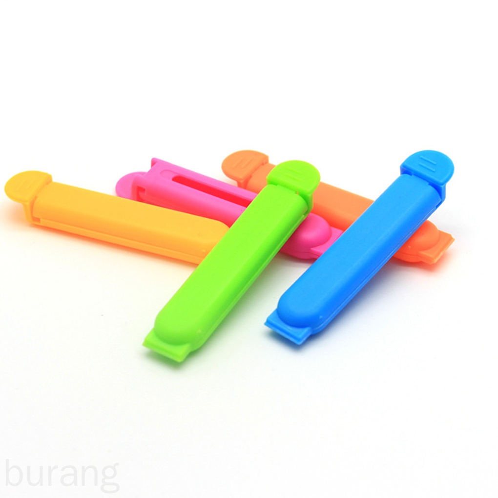 Bộ 10 cái kẹp niêm phong miệng túi bằng nhựa màu ngẫu nhiên