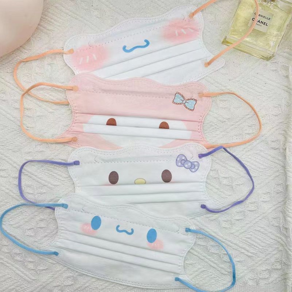 Set 10 Khẩu Trang 3 Lớp Chống Bụi In Hình Cinnamoroll Hoạt Hình Dễ Thương Dùng Một Lần Dành Cho Người Lớn
