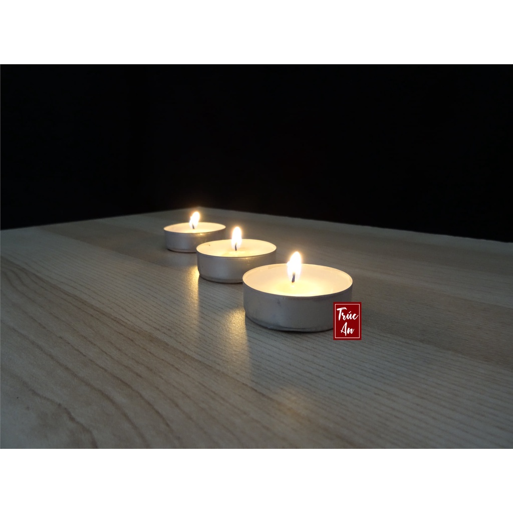 [HỎA TỐC] Nến viên, nến tealight hoa cúc dùng trang trí, thắp đèn xông tinh dầu - không khói không mùi an toàn cho sức k