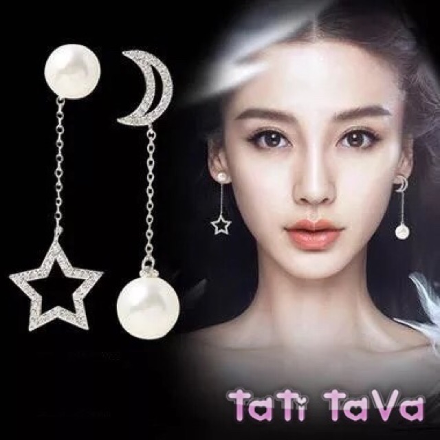 Bông tai cao cấp - Sao mặt trăng đối xứng Tatitava