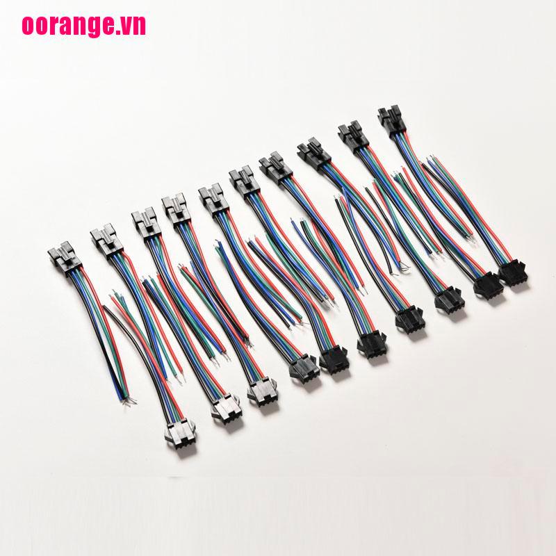 Bộ 20 Đầu Nối Dây 4-Pin Chuyên Dụng Cho Bảng Mạch Đèn Led Rgb 5050 / 3528 Rgb