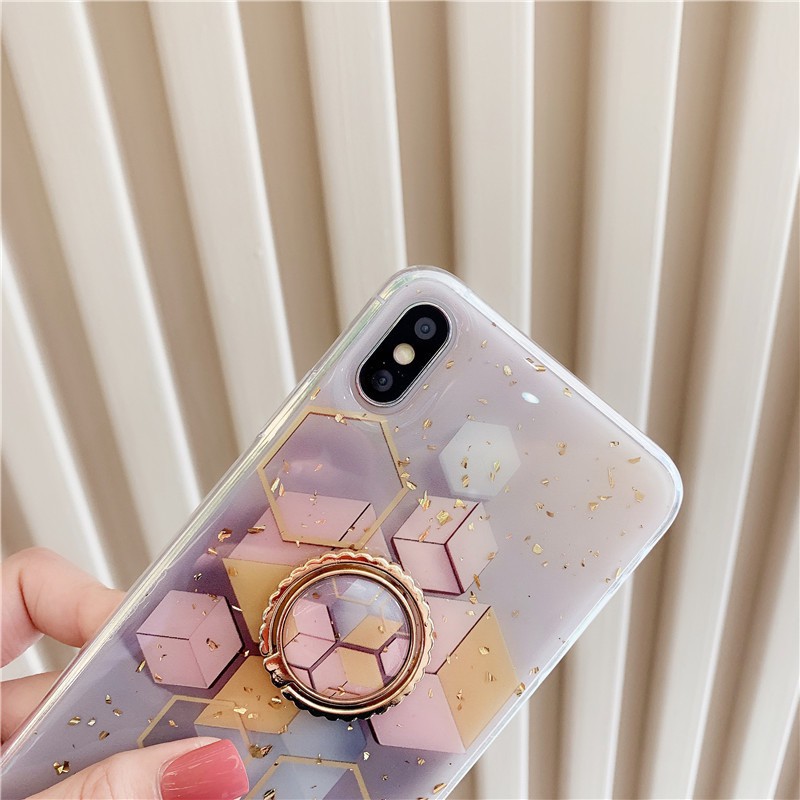 [Tặng kèm giá đỡ Popsocket] Bao đựng Iphone vảy vàng sang trọng và nổi bật bao trọn máy chống xước và chống sốc