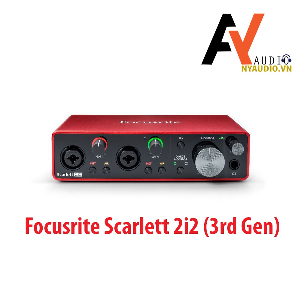 Focusrite Scarlett 2i2 (3rd Gen) Sound card xử lý âm thanh studio chuyên nghiệp