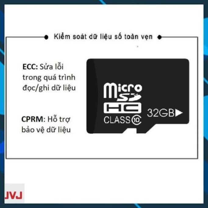Thẻ Nhớ Micro SD 64GB/ 32GB/16GB/8GB/4GB/2GB JVJ Tốc Độ Class 10 U3 Dùng Cho Điện Thoại, Camera, Loa Đài - BH 2 Năm