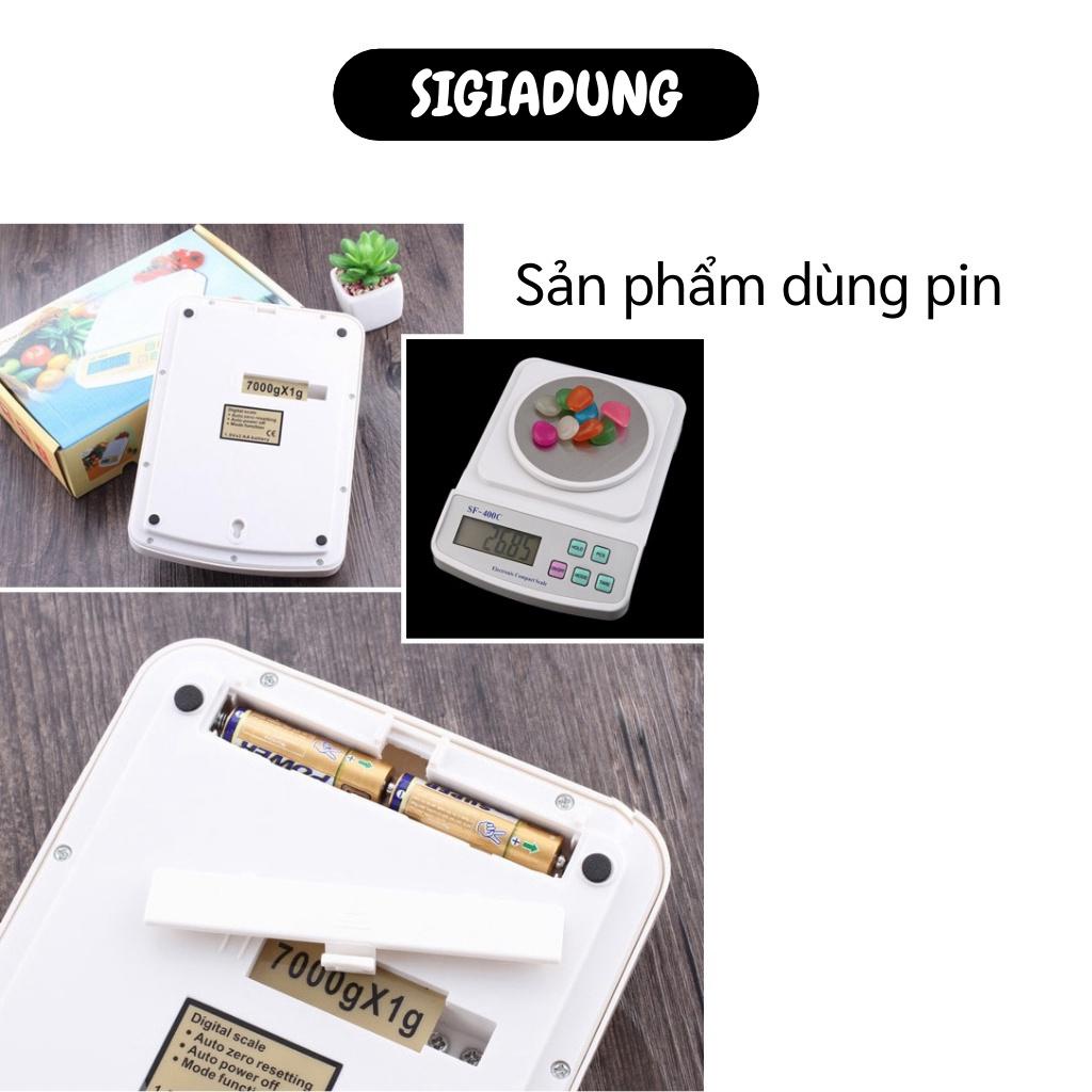 [SGD] Cân nhà bếp - Cân tiểu ly điện tử để bàn nhỏ SF-400A tối đa 7kg độ chính xác 1g tặng kèm pin 2711