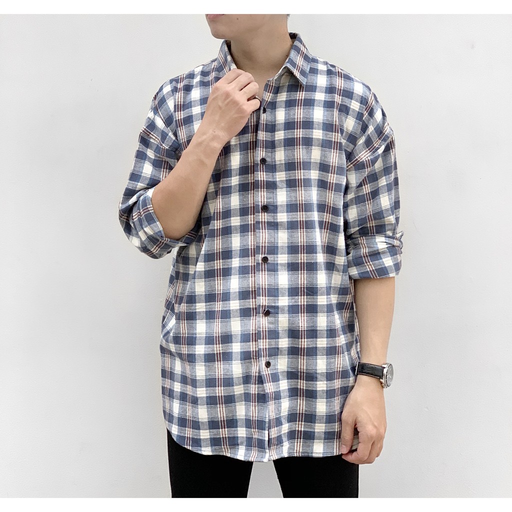 [Hàng cao cấp] Áo Sơ Mi Caro Unisex Chất liệu Dày Dặn, May Kỹ Chi Tiết, Fom Áo Chuẩn Hàn Quốc, Nam Nữ Đều Mặc Được