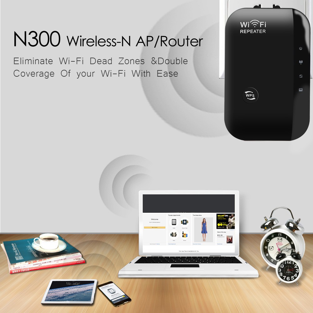 Thiết bị khuếch đại sóng WiFi không dây 300 Mbps 2.4 G | BigBuy360 - bigbuy360.vn