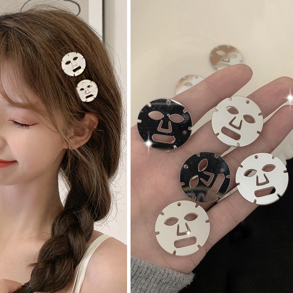 Kẹp Tóc Hình Mặt Nạ Acrylic Sáng Tạo