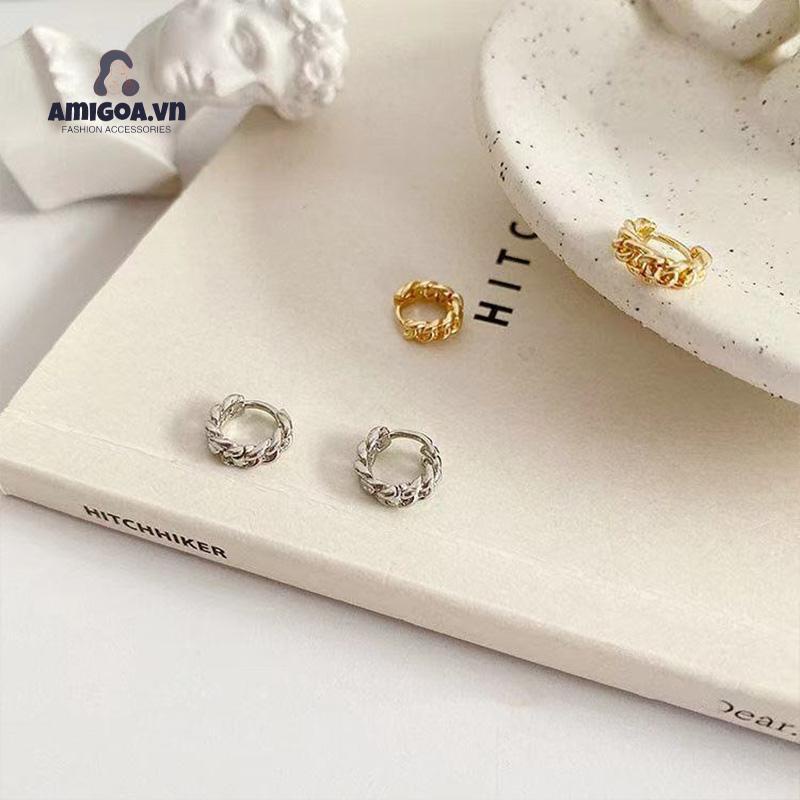 ✨✨ Khuyên tai dạng vòng xoắn đơn giản phong cách retro Hàn Quốc thời trang cho nữ
