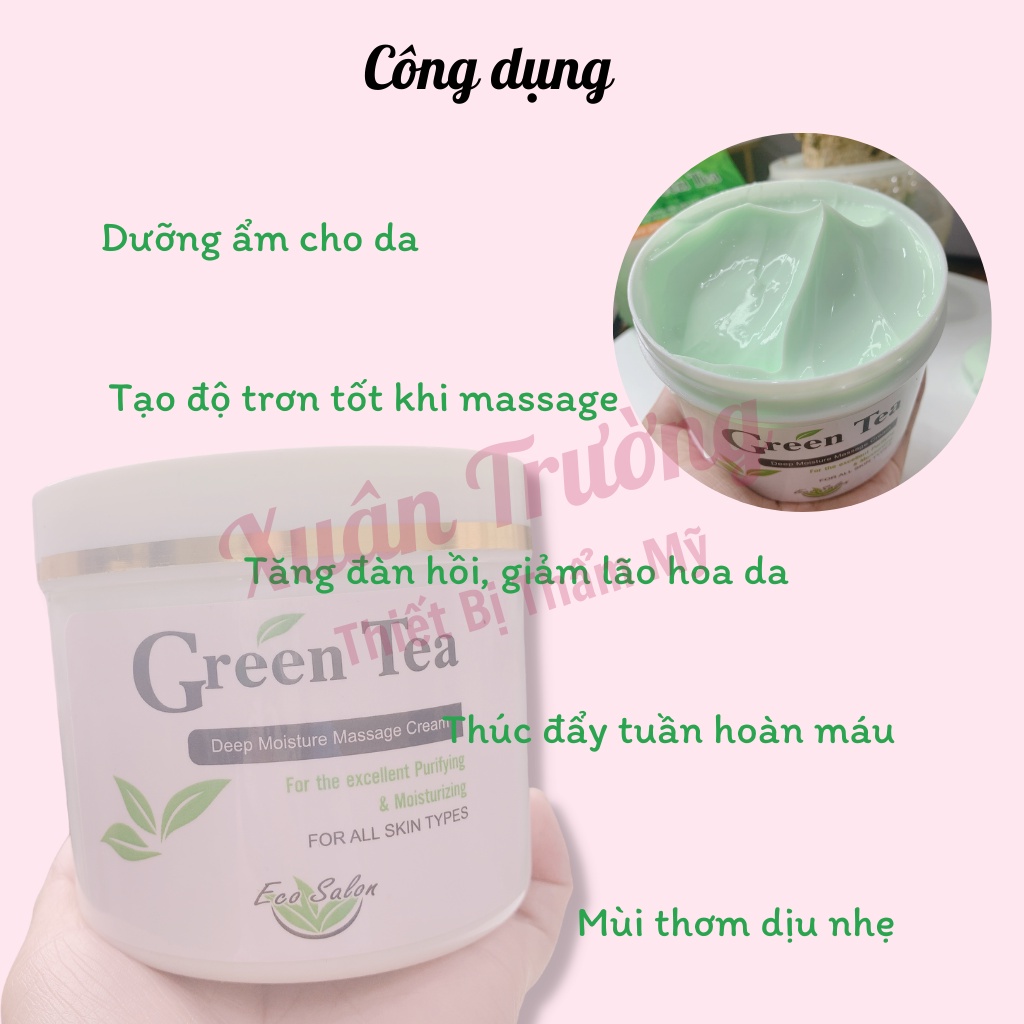 Kem massage Green Tea HQ, KMS trà xanh
