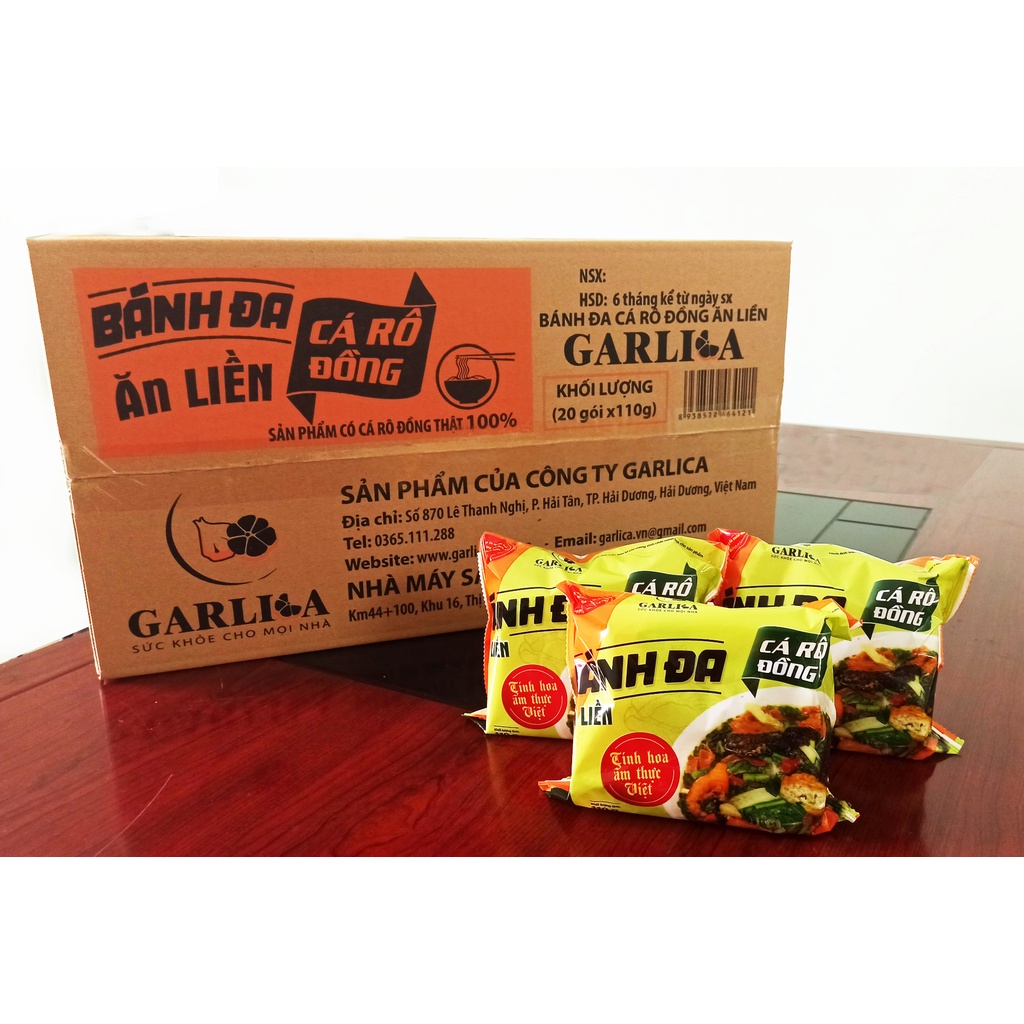 Bánh đa cá rô đồng ăn liền Garlica 110g (ảnh thật - date mới) | BigBuy360 - bigbuy360.vn