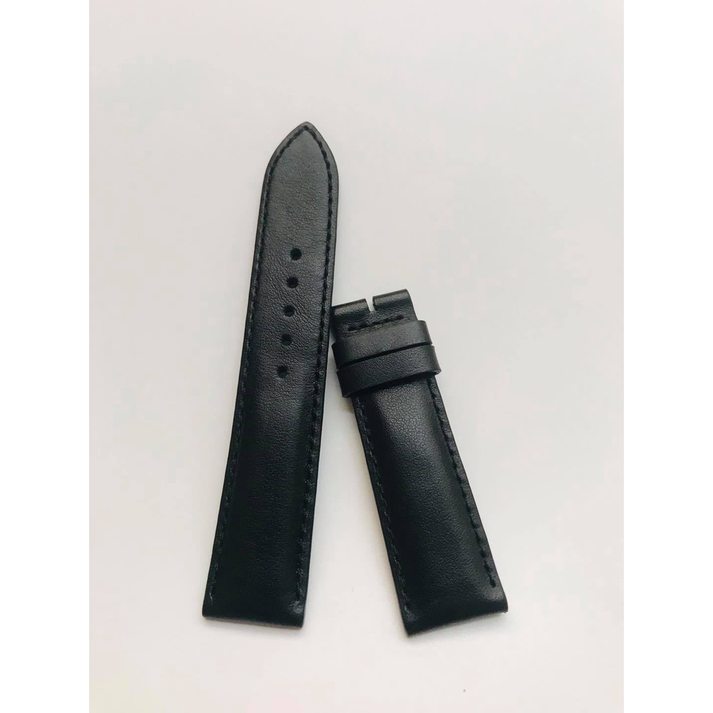 Dây da đồng hồ nam màu nâu da bò thật đủ size 18m/20m/22m