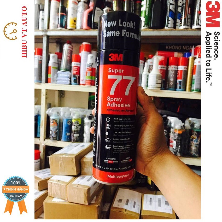 Keo Phun Xịt Đa Năng 3M Super 77 Spray Adhesive 375g keo có khả năng kết dính vĩnh cửu