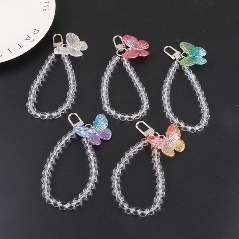 LANFY Móc Chìa Khóa Bằng Acrylic Hình Bướm Nhiều Màu Dễ Thương