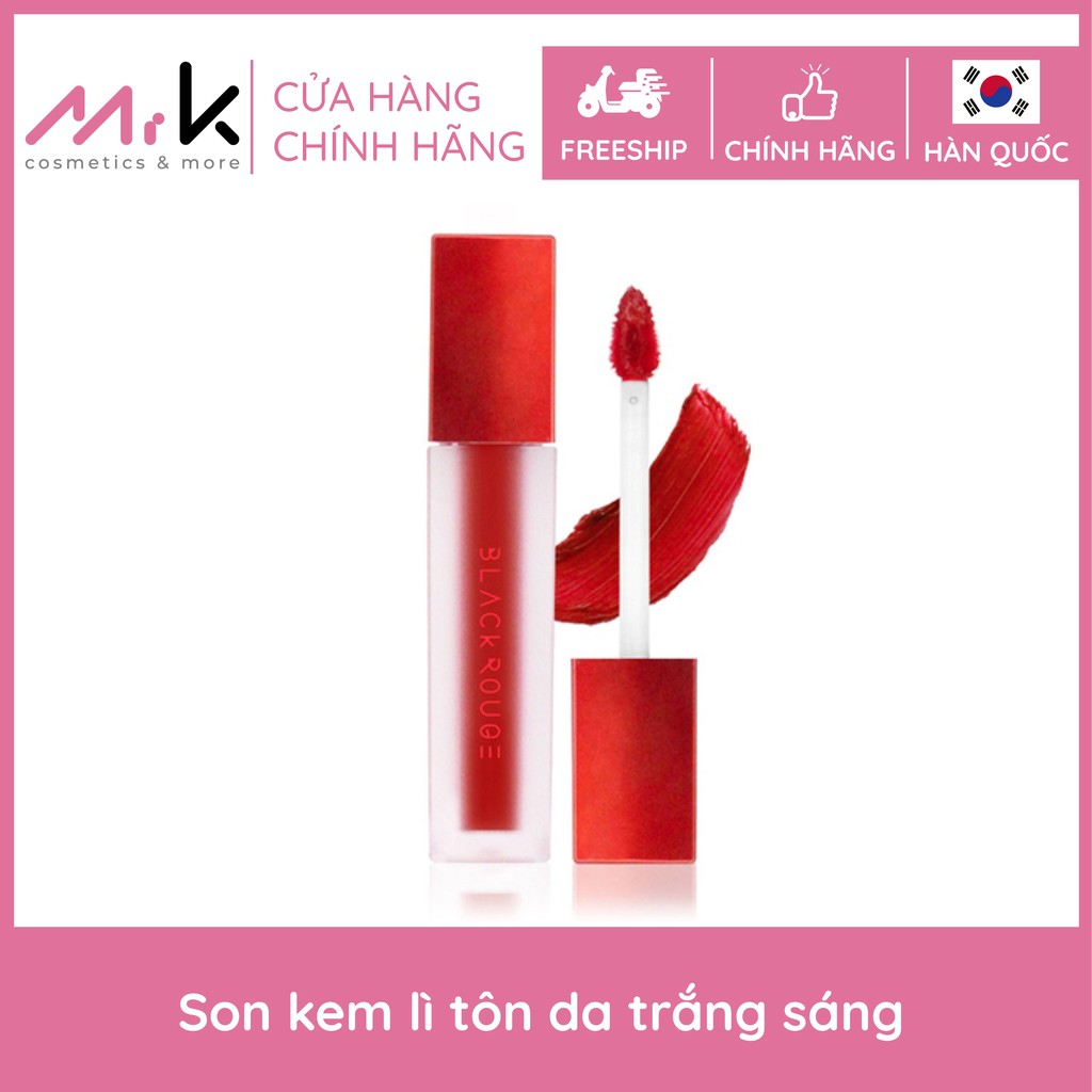 Son kem Black Rouge Air Fit Velvet Tint chính hãng Hàn Quốc chất son mềm, lâu trôi, tôn da