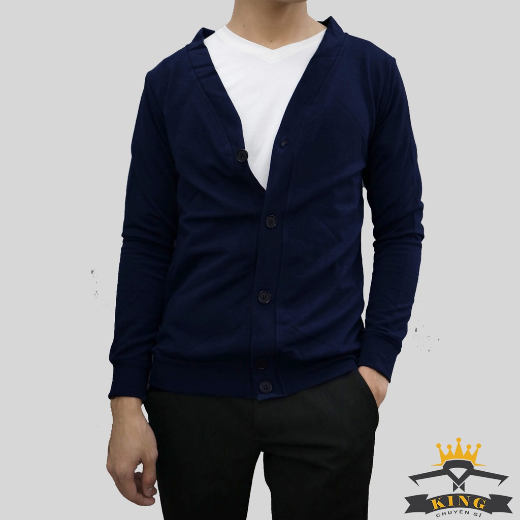 Áo Cardigan Nam KING Cổ V, Mỏng, Dáng Ôm, Kiểu Hàng Quốc ( K125 )