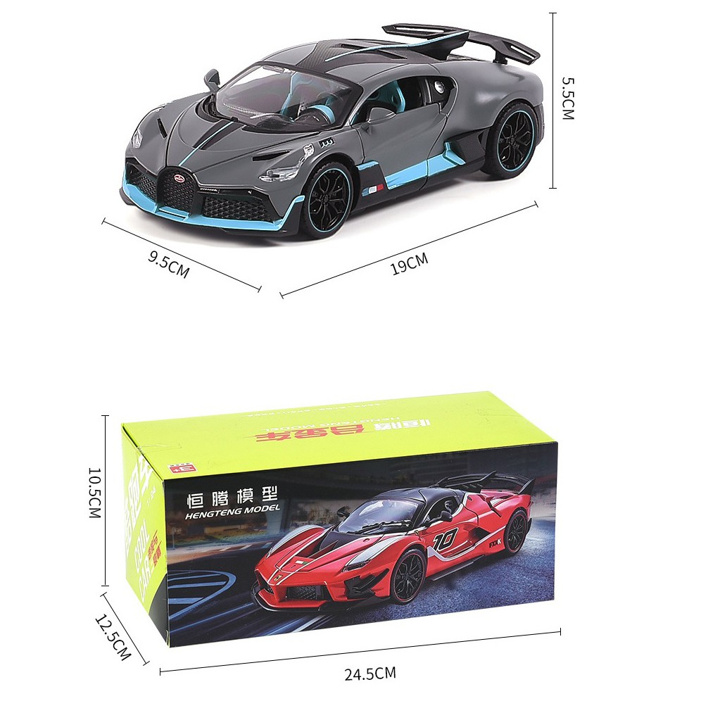 Mô hình siêu xe Bugatti Divo tỉ lệ 1:24 hãng Hengteng phong cách mạnh mẽ, thể thao