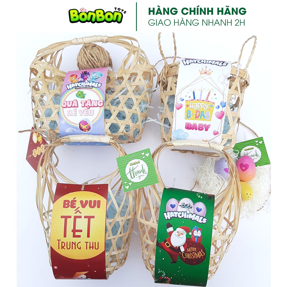 Giỏ tre quà tặng đựng trứng Hatchimals