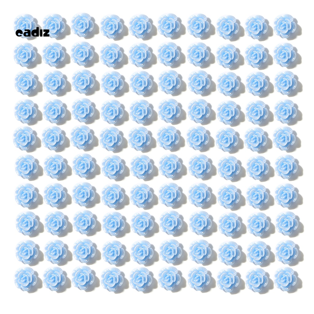 [Hàng mới về] Set bông hoa trắng trang trí móng lấp lánh hiệu ứng 3d không phai cho nữ