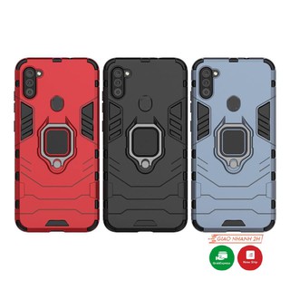 Ốp lưng Samsung Galaxy A11 chống sốc Iron Man gắn giá đỡ iring hỗ trợ xem video, chống va đập mạnh bảo vệ Samsung A11