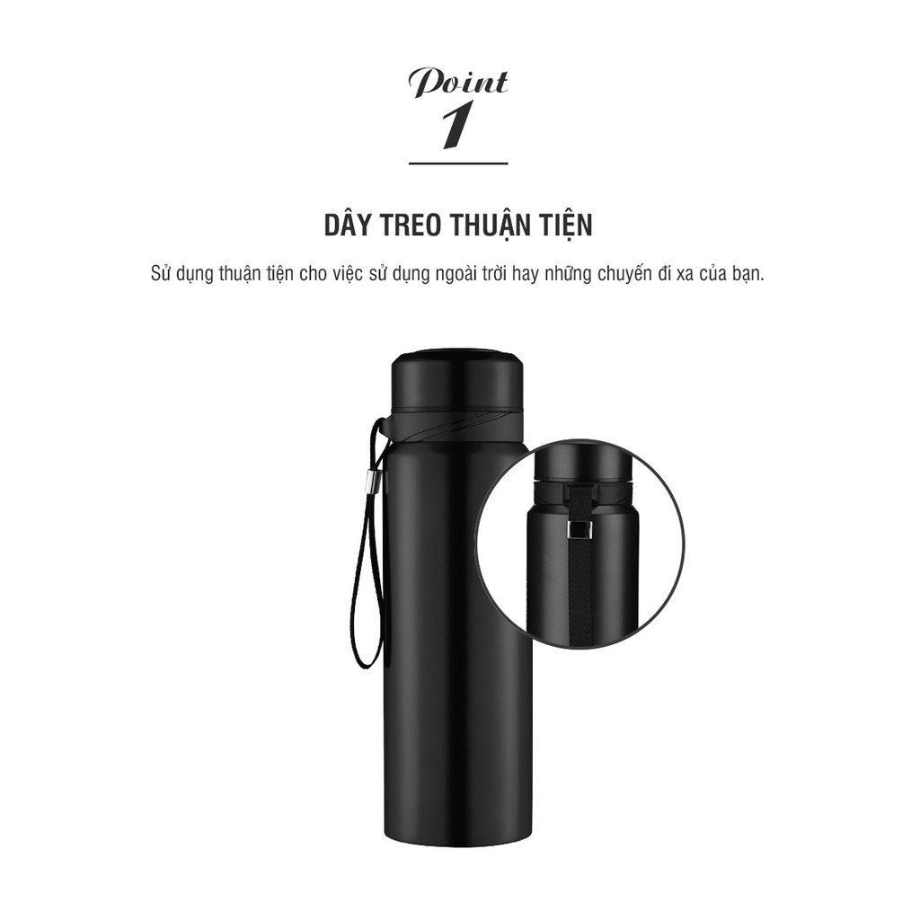 Bình Giữ Nhiệt Thép Không Gỉ Vacuum Bottle Lock&Lock LHC6180 (800ml) - Hàng Chính Hãng