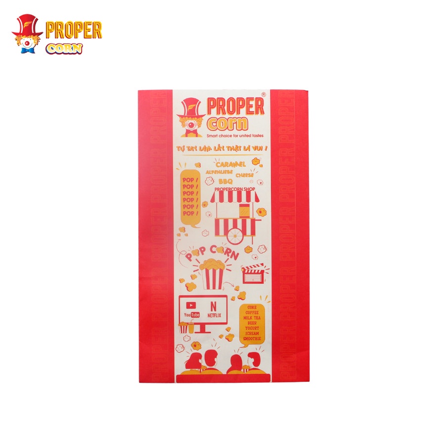 Combo Túi giấy nổ bắp rang bơ - chất liệu giấy Kraft Nhật - Mẫu MỚI