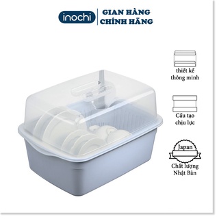 Kệ chén bát đĩa thông minh Có nắp Tokyo inochi nhà bếp cao cấp an toàn nhựa nguyên sinh kháng khuẩn