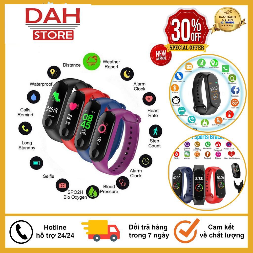 Đồng Hồ Thể Thao, Vòng Đeo Tay Thông Modem M4, Theo Dõi Nhịp Tim, Bước Chạy, Huyết Áp - Bảo Hành 12 Tháng
