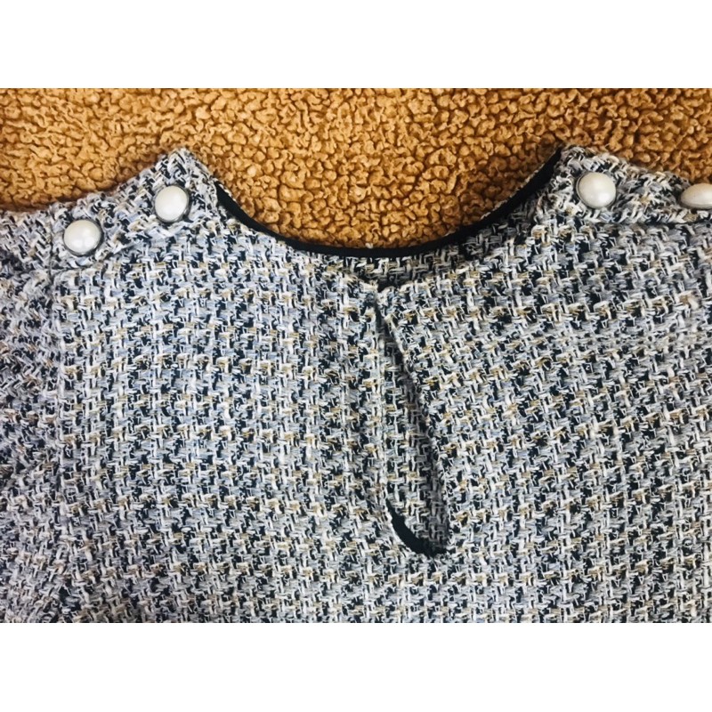 **ZARA** pass áo tweed crop sz xs used like new