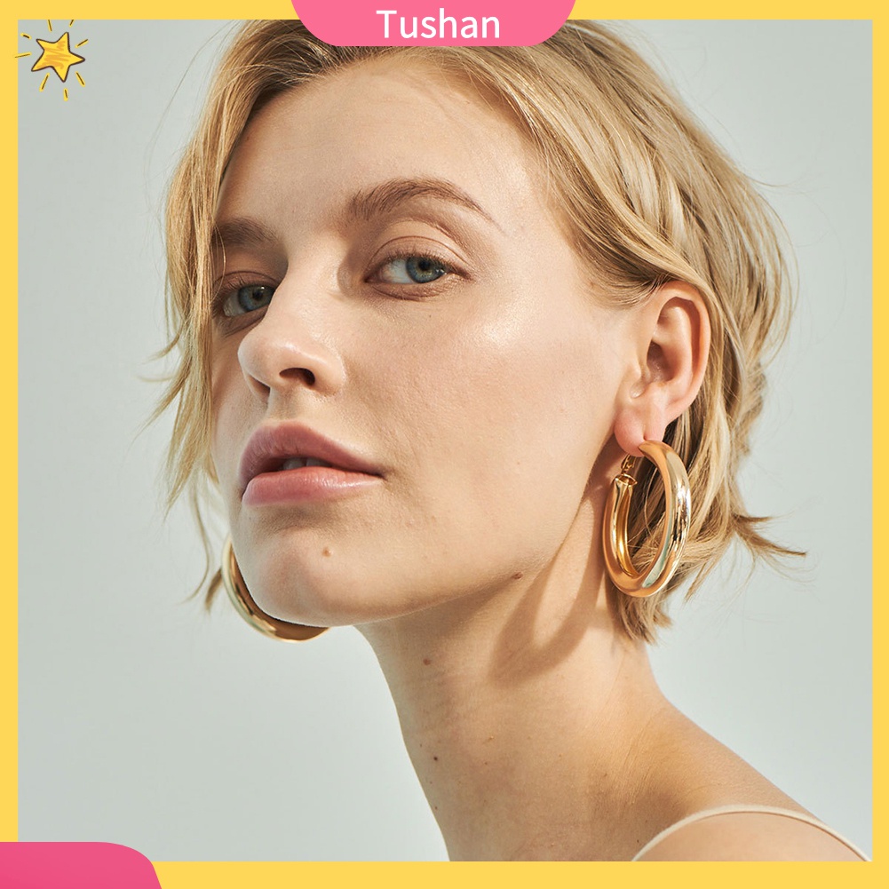 Khuyên Tai Nữ Hình Tròn Lớn Thời Trang
